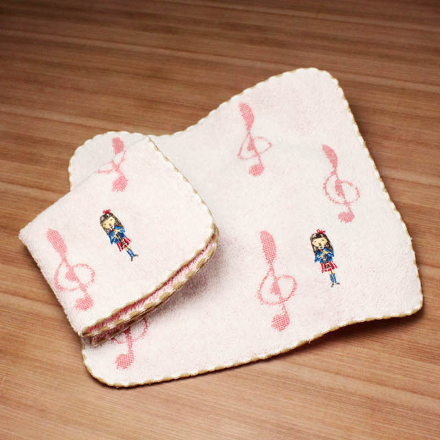 クラリネット Clarinet ト音記号 タオルハンカチ チックトーン 音楽雑貨 音楽グッズ