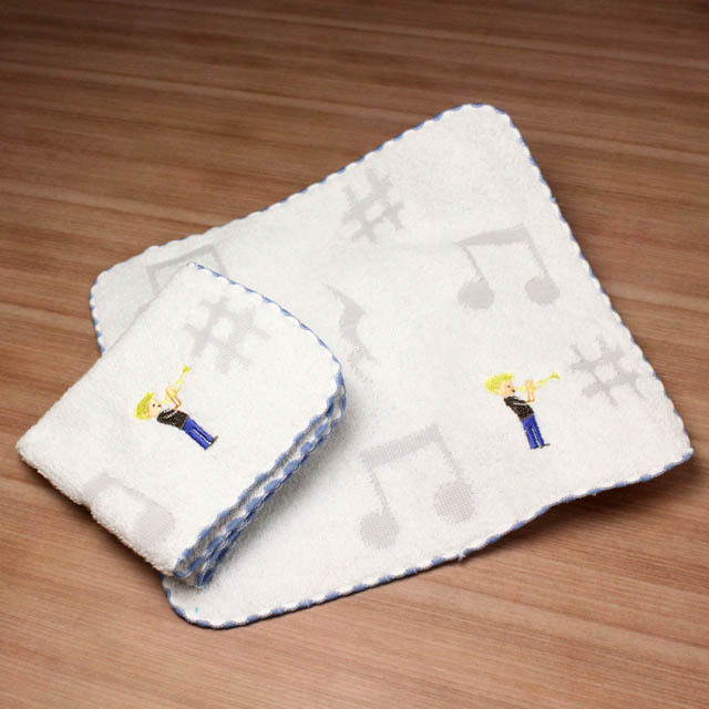 トランペット Trumpet ４分休符 シャープ タオルハンカチ チックトーン 音楽雑貨 音楽グッズ