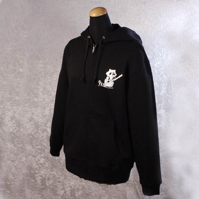 Raccoon plays Bassoon ファゴット バスーン パーカー 音楽雑貨 音楽グッズ