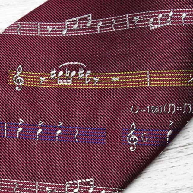 西陣織 音楽ネクタイ 楽譜 音楽雑貨 音楽グッズ