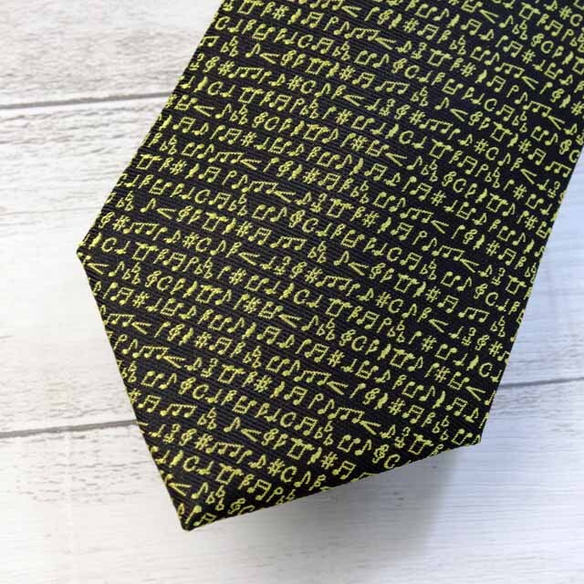 西陣織 音楽ネクタイ 古代文字 音楽記号 音楽雑貨 音楽グッズ