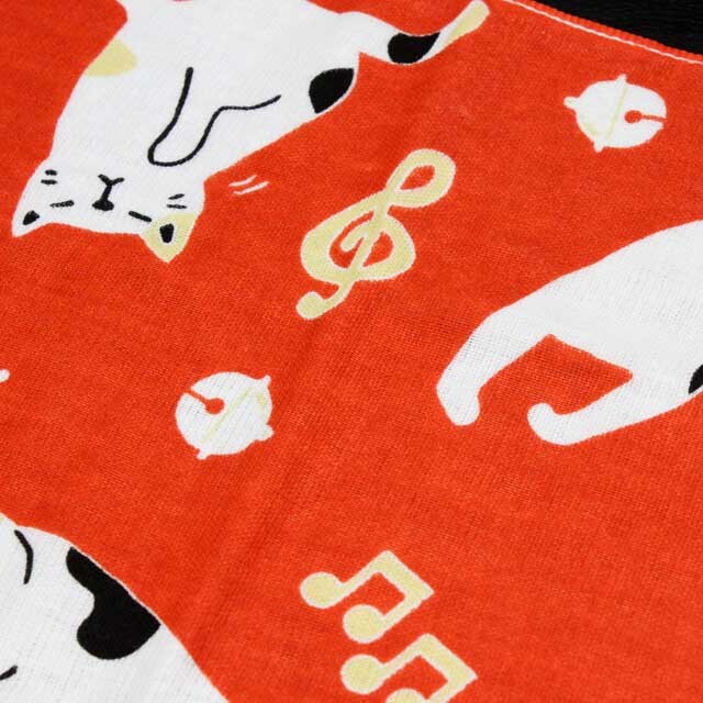 てぬぐいタオル ゆるねこ音符 音楽雑貨 音楽グッズ