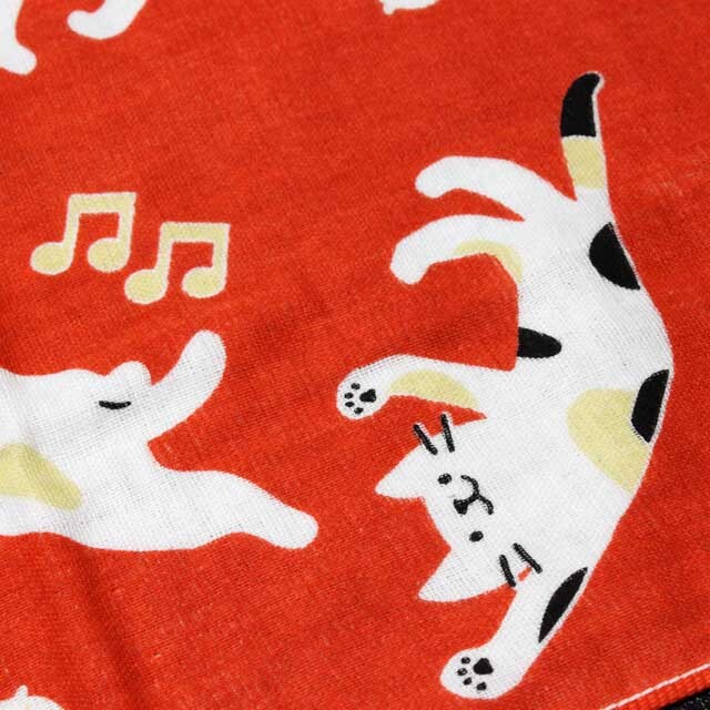 てぬぐいタオル ゆるねこ音符 音楽雑貨 音楽グッズ