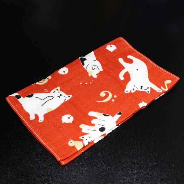 てぬぐいタオル ゆるねこ音符 音楽雑貨 音楽グッズ