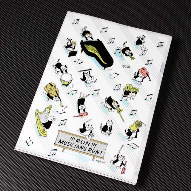 走れ音楽家 クリアファイル クリアファオルダ 音楽雑貨 音楽グッズ