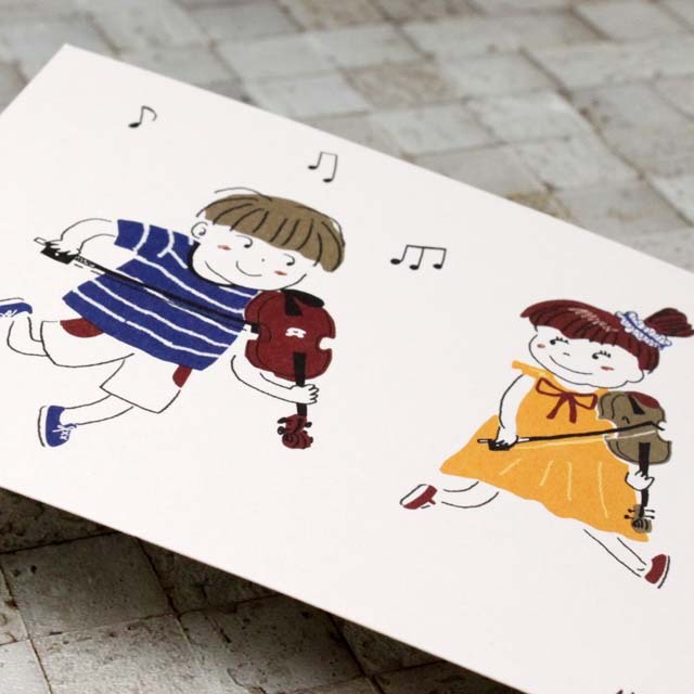 音楽の情景 絵葉書 ポストカード 幼馴染は音楽仲間 ヴァイオリン
