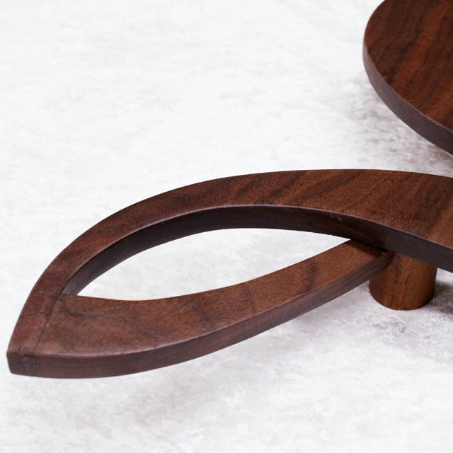 当年分完売 / 2026年製作予定】銘木 ト音記号 振り子時計 ウォルナット