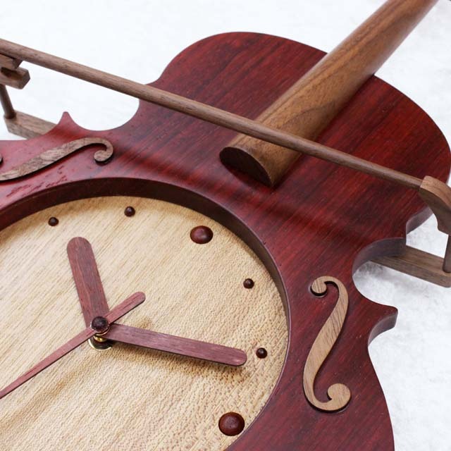 チェロ 掛時計 振り子時計 パドック 音楽雑貨 音楽グッズ 音楽ギフト