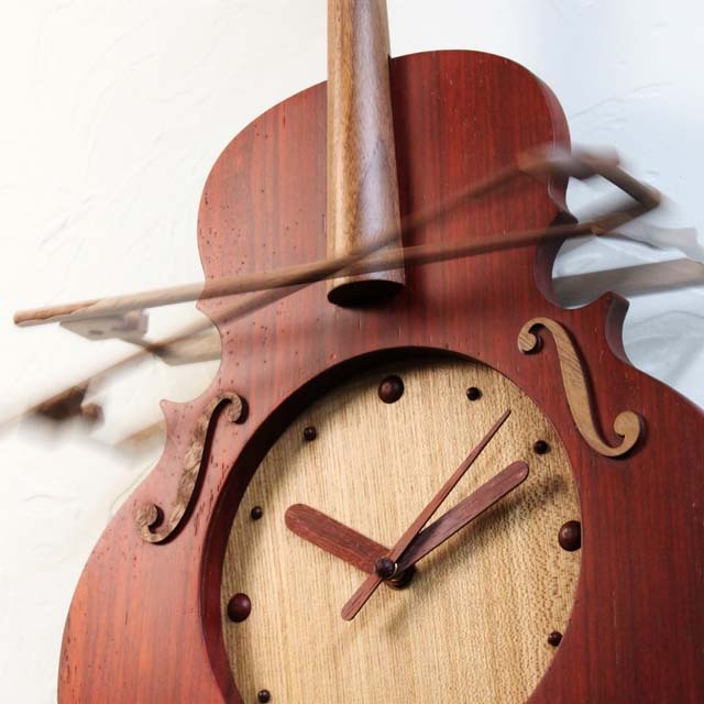 チェロ 掛時計 振り子時計 パドック 音楽雑貨 音楽グッズ 音楽ギフト