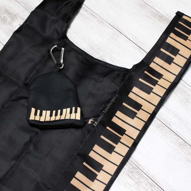 ピアノ鍵盤 エコバッグ 音楽雑貨 音楽グッズ 鍵盤バッグ