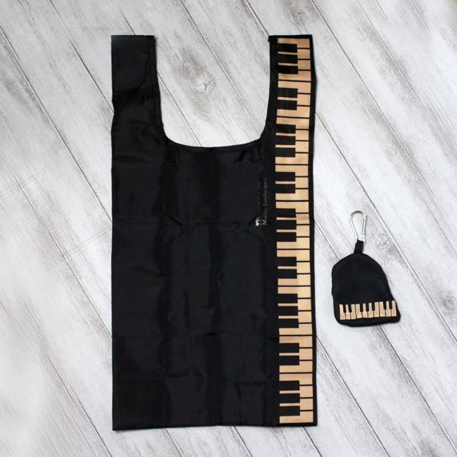 ピアノ鍵盤 エコバッグ 音楽雑貨 音楽グッズ 鍵盤バッグ