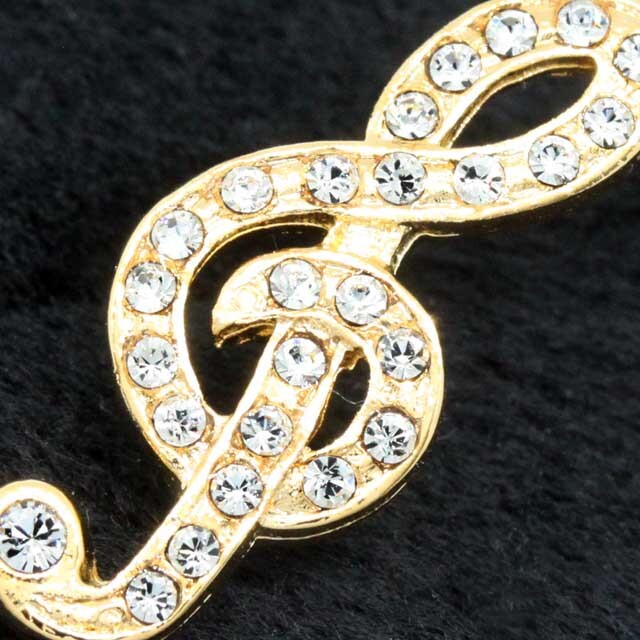 ジュエルピン mini ト音記号 音楽アクセサリー 音楽グッズ 音楽雑貨