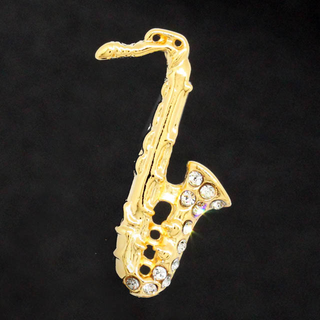 ジュエルピン mini テナーサックス Tenor sax 楽器アクセサリー 音楽グッズ 音楽雑貨