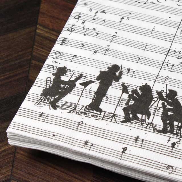 ペーパーナプキン ペーパータオル オーケストラ スコア 楽譜 音楽雑貨 音楽グッズ