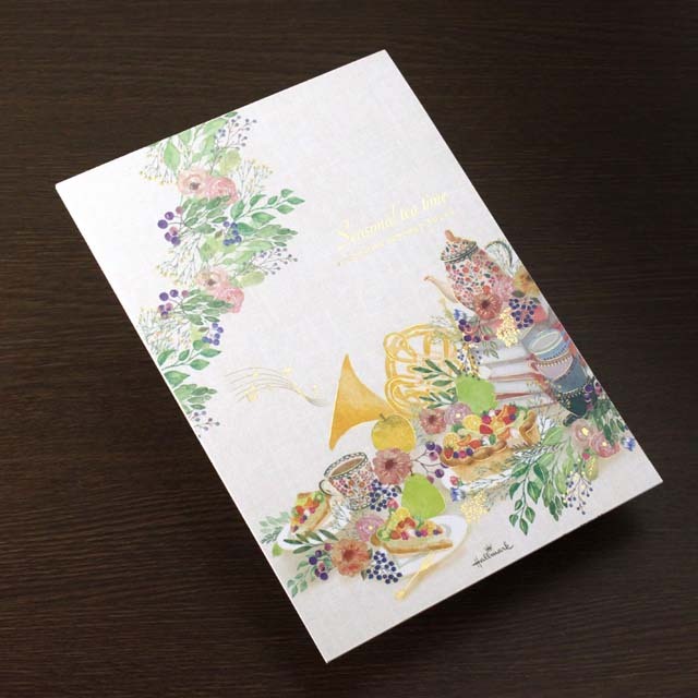 便箋 レターパッド ホルン ティータイム 音楽雑貨 音楽グッズ  音楽ギフト