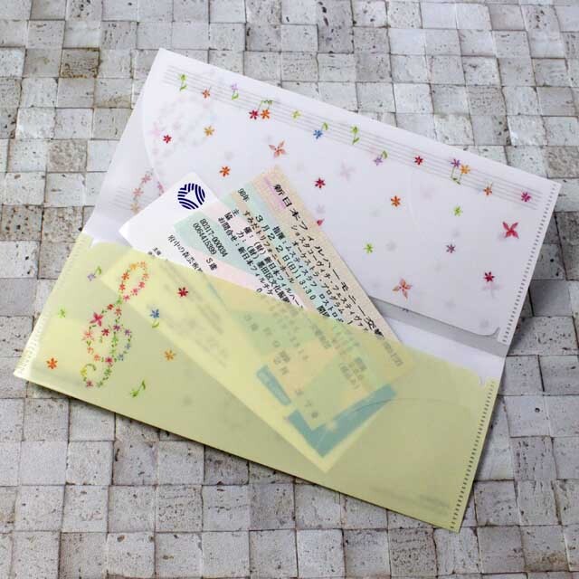 チケットホルダー ト音記号 花 音楽雑貨 音楽グッズ