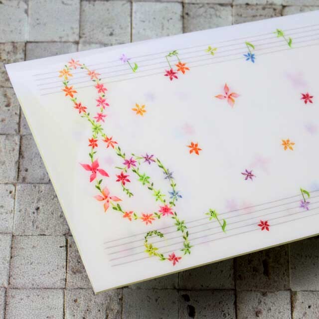 チケットホルダー ト音記号 花 音楽雑貨 音楽グッズ