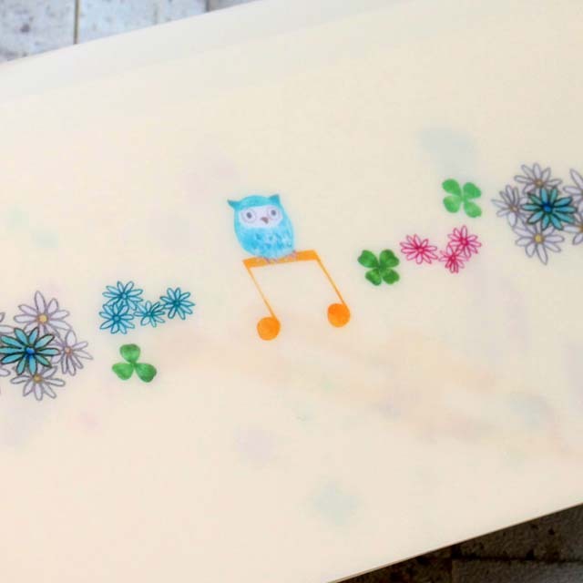 チケットホルダー 音符 フクロウ 音楽雑貨 音楽グッズ