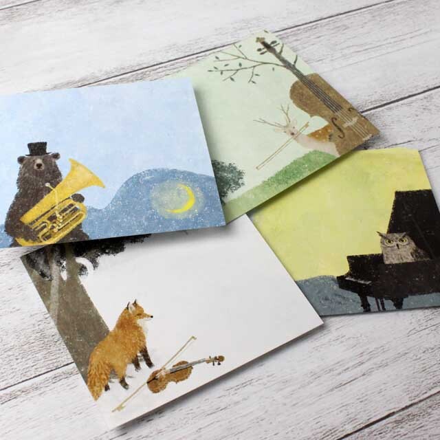 ブロックメモ メロディ チューバ グランドピアノ ヴァイオリン チェロ 音楽雑貨 音楽文具 音楽グッズ 音楽ギフト