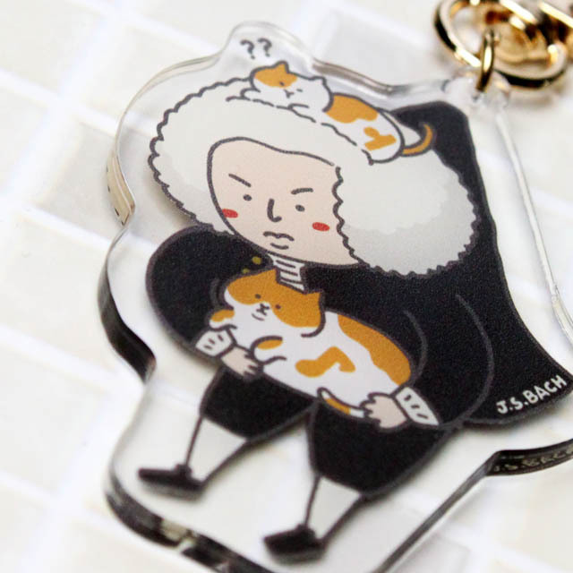 キーホルダー バッハ 作曲家 音楽雑貨 音楽グッズ 音楽ギフト