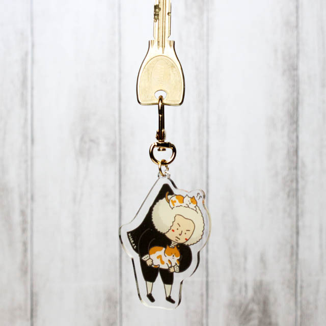 作曲家キーホルダー 《バッハ》 102529 音楽雑貨・アクセサリー専門店