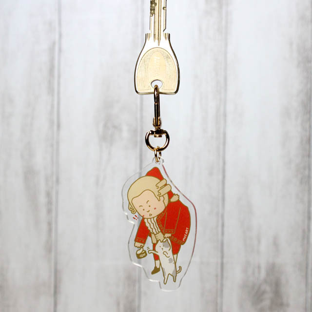 キーホルダー モーツァルト 作曲家 音楽雑貨 音楽グッズ 音楽ギフト