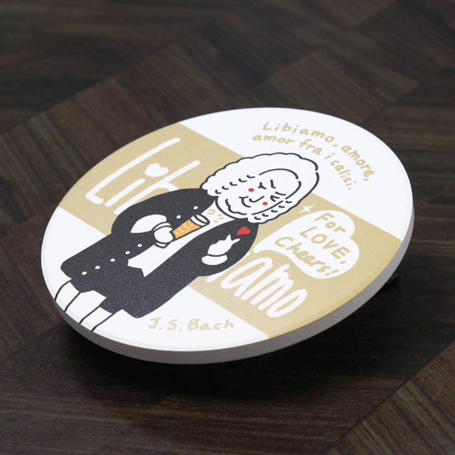 コースター 作曲家 バッハ Bach 音楽雑貨 音楽グッズ 音楽文具