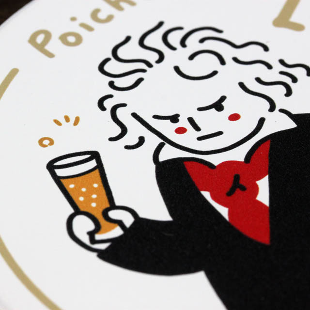 コースター 作曲家 ベートーヴェン Beethoven 音楽雑貨 音楽グッズ 音楽文具