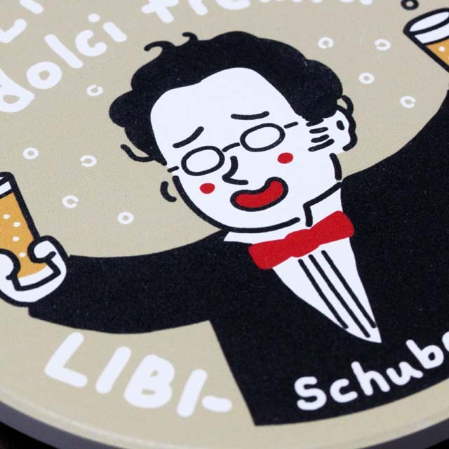 コースター 作曲家 シューベルト Schubert 音楽雑貨 音楽グッズ 音楽文具