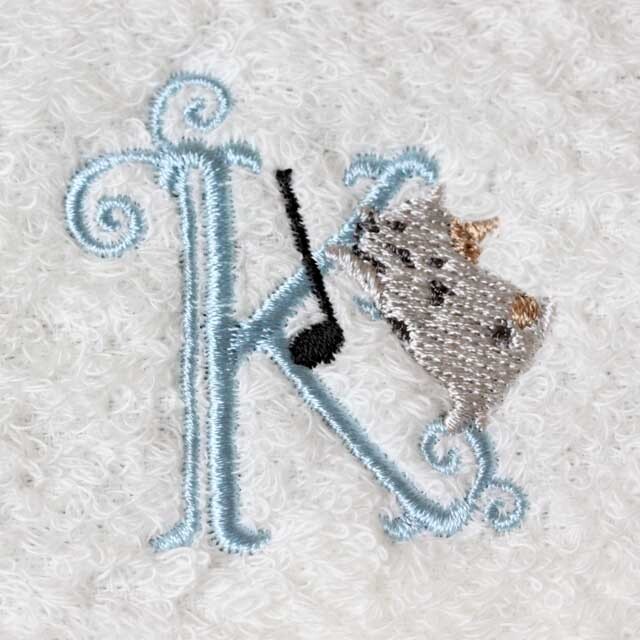 刺繍タオルハンカチK