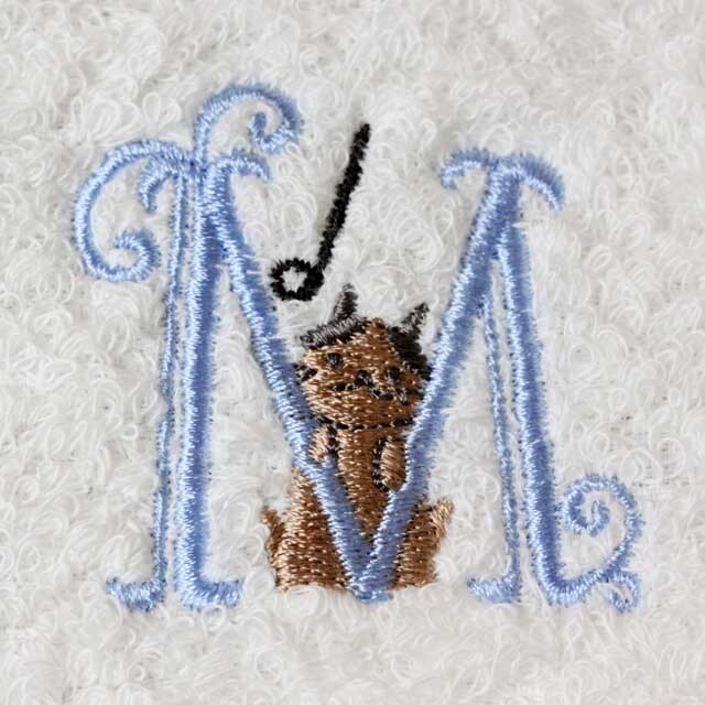 音符 タオルハンカチ イニシャル 音楽雑貨 音楽グッズ