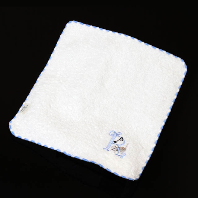 ShinziKatoh タオルハンカチ 《 音符と猫とイニシャル【R】 》 453881