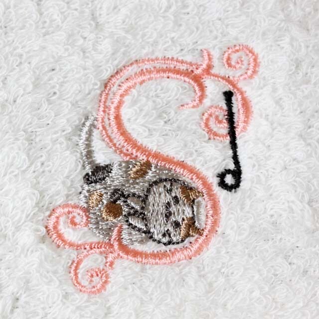 音符 タオルハンカチ イニシャル 音楽雑貨 音楽グッズ