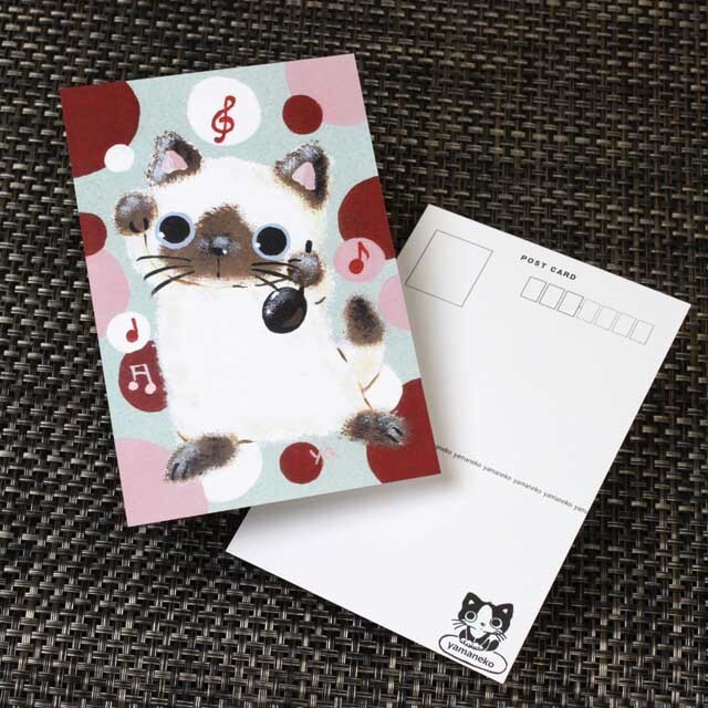 まるのおさんぽ 絵葉書 ポストカード 音符 ピアノ鍵盤 音楽雑貨 音楽グッズ