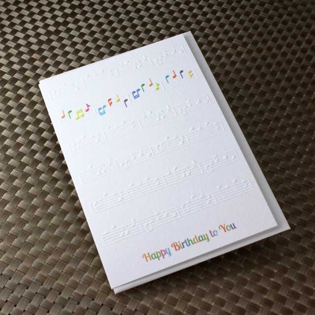 楽譜 誕生カード バースディカード 音楽雑貨 音楽ギフト