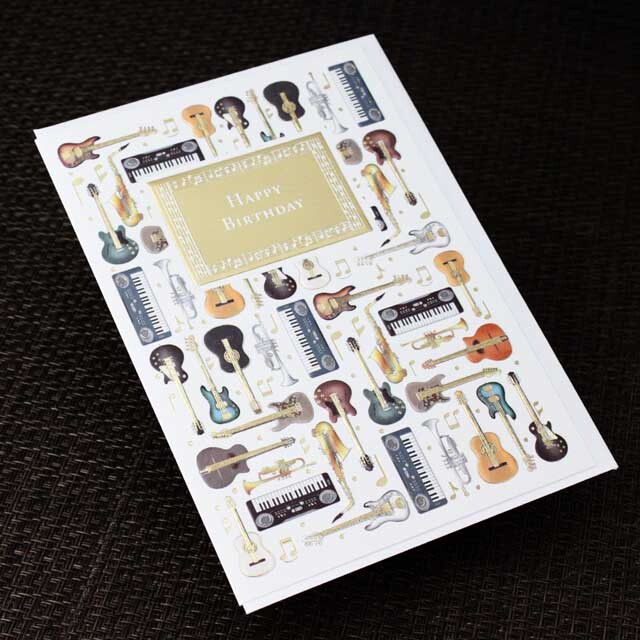 エレキギター ErectricGuitar 誕生カード バースディカード 音楽雑貨 音楽ギフト