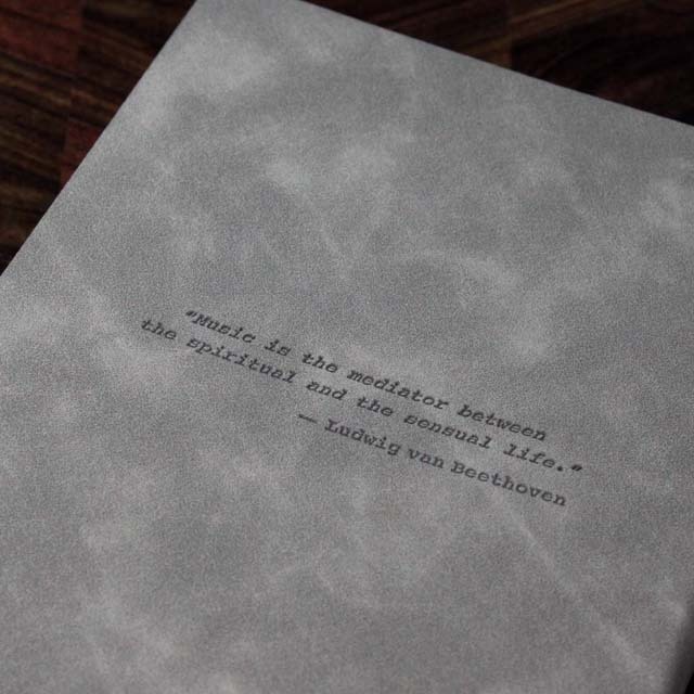 レザー風ノート 音符 音楽記号 音部記号 音楽雑貨 音楽グッズ 音楽のある生活