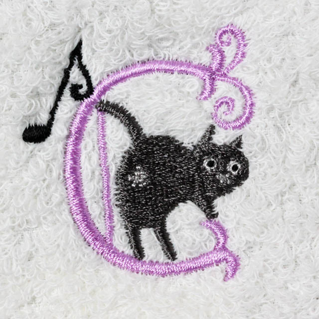 音符 タオルハンカチ イニシャル 音楽雑貨 音楽グッズ