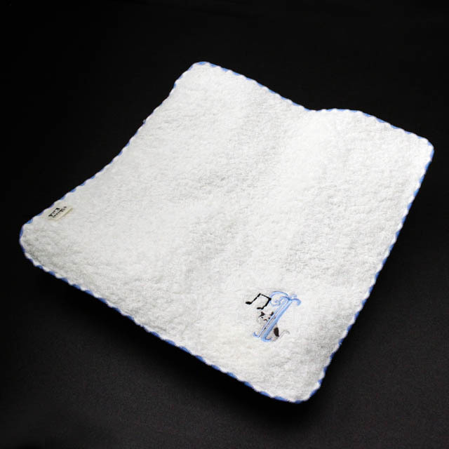 音符 タオルハンカチ イニシャル 音楽雑貨 音楽グッズ