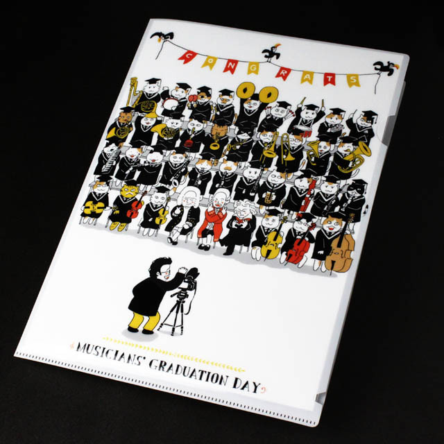 A4 クリアファイル 《音楽家の卒業式》 102987 音楽雑貨・アクセサリー