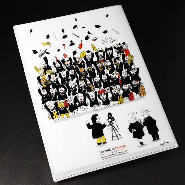 A4 クリアファイル 《音楽家の卒業式》 102987 音楽雑貨・アクセサリー