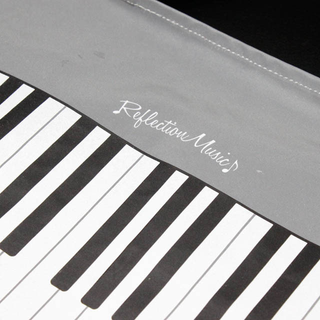 レッスンバッグ ピアノ鍵盤 反射素材 リフレクション 音楽雑貨 音楽ギフト