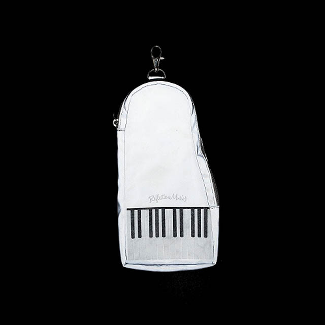 ペンケース ペンポーチ ピアノ鍵盤 反射素材 リフレクション 音楽雑貨 音楽ギフト