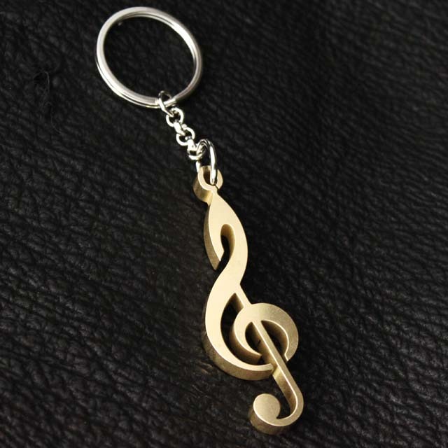 Solid BRASS キーホルダー ソリッドブラス ト音記号 音楽グッズ 音楽ギフト 音楽雑貨