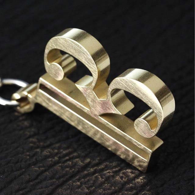 Solid BRASS キーホルダー ソリッドブラス ハ音記号 音楽グッズ 音楽ギフト 音楽雑貨