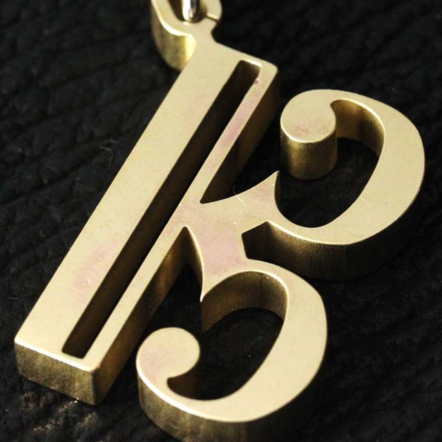 Solid BRASS キーホルダー ソリッドブラス ハ音記号 音楽グッズ 音楽ギフト 音楽雑貨