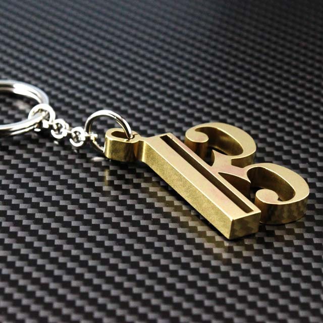 Solid BRASS キーホルダー ソリッドブラス ハ音記号 音楽グッズ 音楽ギフト 音楽雑貨