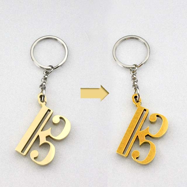 Solid BRASS キーホルダー ソリッドブラス ハ音記号 音楽グッズ 音楽ギフト 音楽雑貨