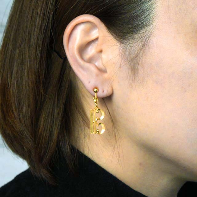 イヤリング ト音記号 ハ音記号 音楽雑貨 音楽アクセサリー 音楽グッズ 音楽ギフト