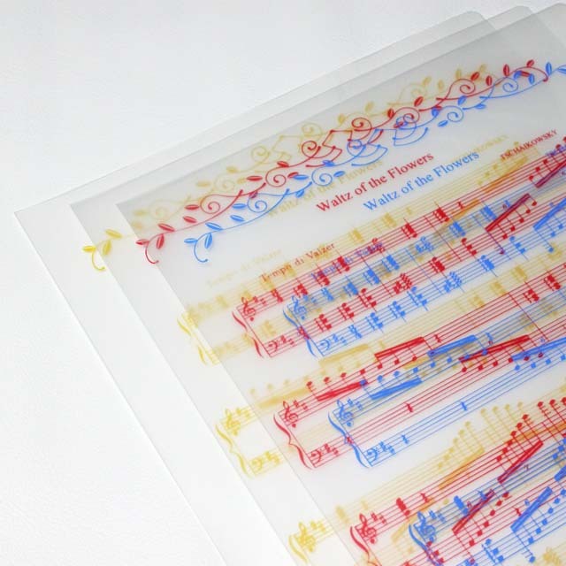 クリアファイル クリアフォルダ 花のワルツ 胡桃割り人形 バレエ チャイコフスキー 音楽雑貨 音楽グッズ 発表会記念品